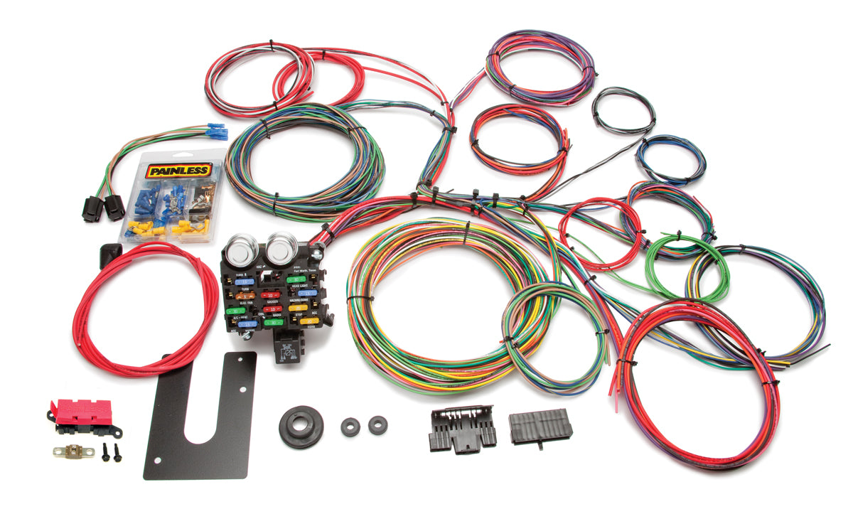 *NOS* Painless Performance 21 Circuit Classic Customizable Chassis Harness - Key In Dash