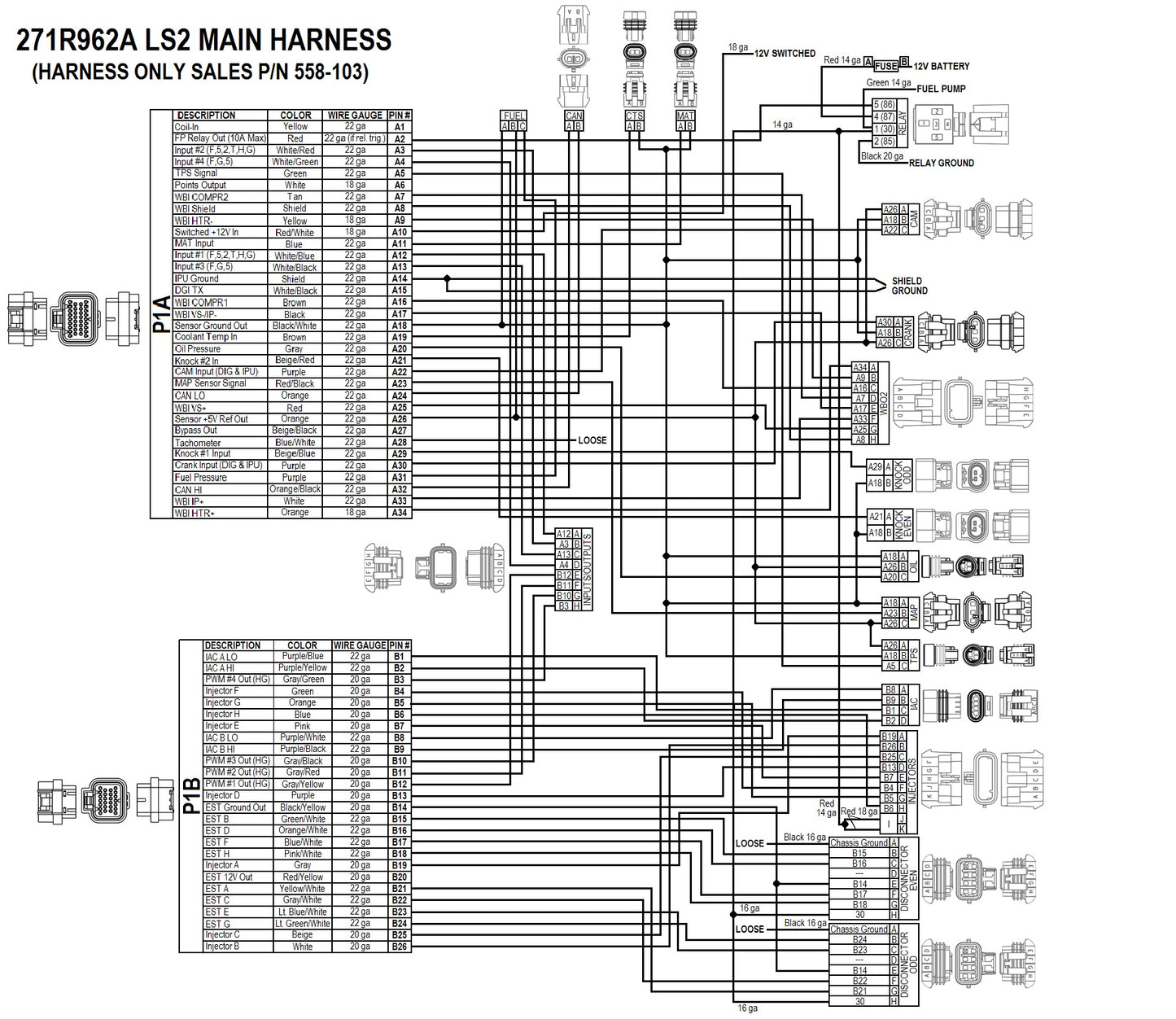 (550-603) Holley HP EFI ECU & Harness Kit