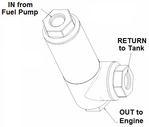 (12-876) Holley EFI Filter Regulator -8AN