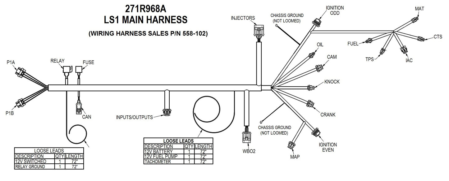 (558-102) LS1/6 (24X/1X) Engine Main Harness