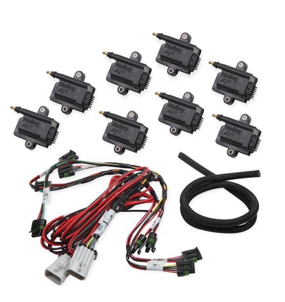 (556-128) Holley Big Wire Coil-Near-Plug Smart Coil Kit