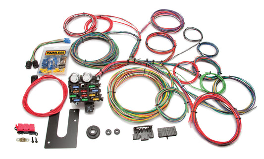 *NOS* Painless Performance 21 Circuit Classic Customizable Chassis Harness - Key In Dash